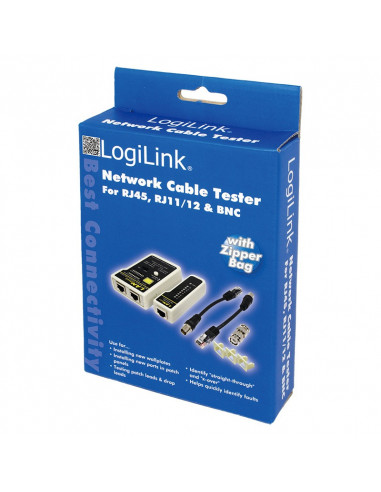 TESTER CABLU RETEA LOGILINK, pt. cablu UTP, FTP, coaxial TESTER CABLU RETEA LOGILINK, pt. cablu UTP, FTP, coaxial