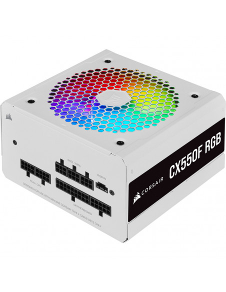 Sursa Corsair CX550F RGB White 80+ Bronze, 550W,CP-9020225-EU