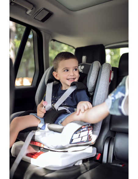 Scaun auto ROTO Isofix, black & red,10071272002