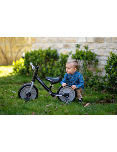 Bicicleta Energy, cu pedale si roti ajutatoare, Grey,10050480004