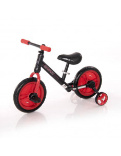 Bicicleta Energy, cu pedale si roti ajutatoare, Red,10050480002