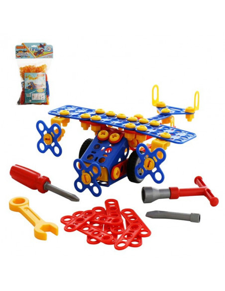 Avion de asamblat - 144 piese, 13x10x19 cm, Polesie,ROB-55019
