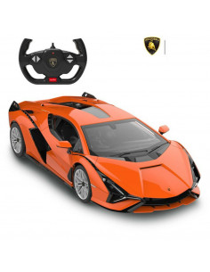 Masina Cu Telecomanda Lamborghini Sian Portocaliu Cu Scara 1 La