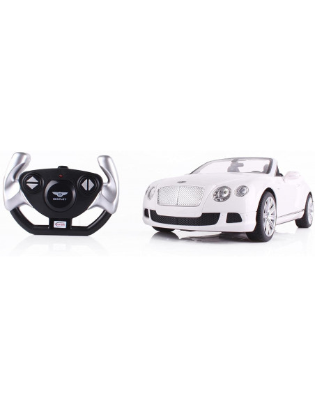 Masina Cu Telecomanda Bentley Continetal Gt Alb Cu Scara 1 La