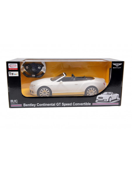Masina Cu Telecomanda Bentley Continetal Gt Alb Cu Scara 1 La