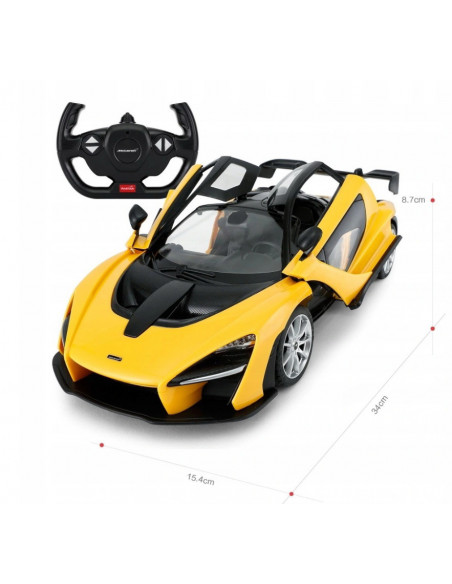 Masina Cu Telecomanda Mclaren Senna Galben Cu Scara 1 La