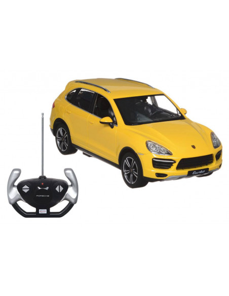 Masina Cu Telecomanda Porsche Cayenne Turbo Galben Cu Scara 1