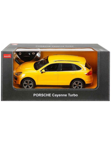 Masina Cu Telecomanda Porsche Cayenne Turbo Galben Cu Scara 1