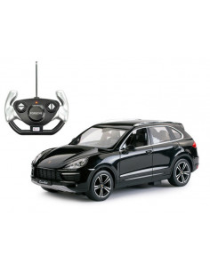 Masina Cu Telecomanda Porsche Cayenne Turbo Negru Cu Scara 1 La