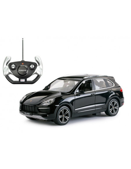 Masina Cu Telecomanda Porsche Cayenne Turbo Negru Cu Scara 1 La
