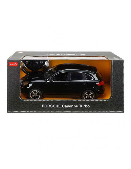 Masina Cu Telecomanda Porsche Cayenne Turbo Negru Cu Scara 1 La