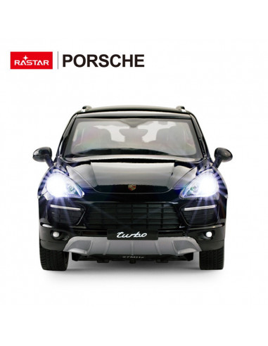Masina Cu Telecomanda Porsche Cayenne Turbo Negru Cu Scara 1 La
