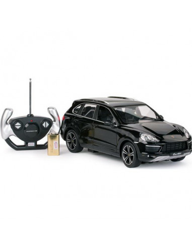 Masina Cu Telecomanda Porsche Cayenne Turbo Negru Cu Scara 1 La