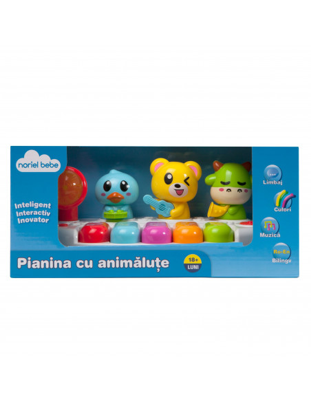 Pianina Cu Animalute, Jucarie Bebelusi Noriel,Uniq16357