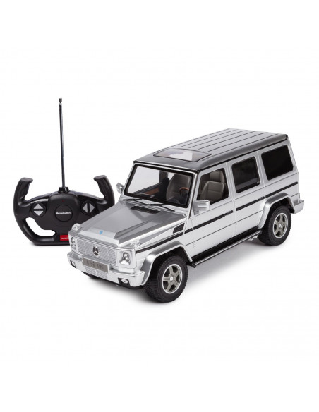 Masina Cu Telecomanda Mercedes-benz G55 Argintiu Cu Scara 1 La