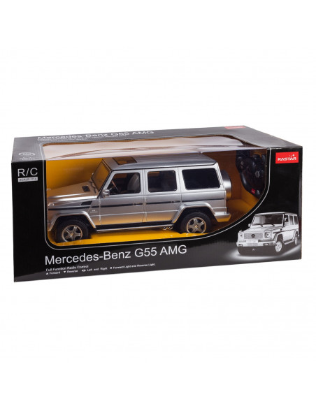 Masina Cu Telecomanda Mercedes-benz G55 Argintiu Cu Scara 1 La