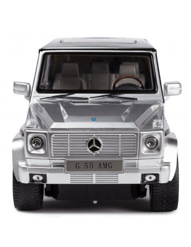 Masina Cu Telecomanda Mercedes-benz G55 Argintiu Cu Scara 1 La