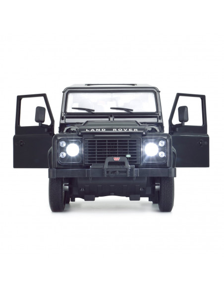 Masina Cu Telecomanda Land Rover Defender Negru Cu Scara 1 La