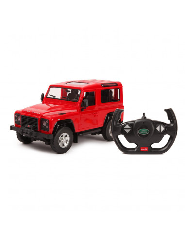 Masina Cu Telecomanda Land Rover Defender Rosu Cu Scara 1 La