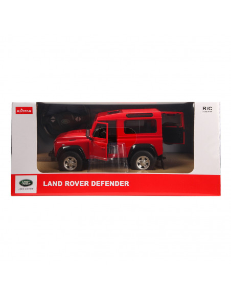 Masina Cu Telecomanda Land Rover Defender Rosu Cu Scara 1 La