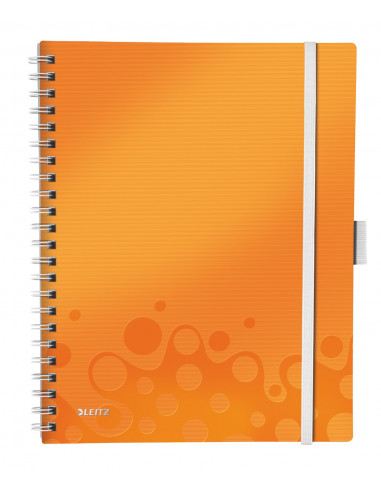 Caiet de birou LEITZ Wow Be Mobile, PP, A4, cu spira, dictando