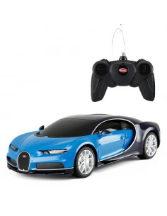Masina Cu Telecomanda Bugatti Chiron Albastru Cu Scara 1 La
