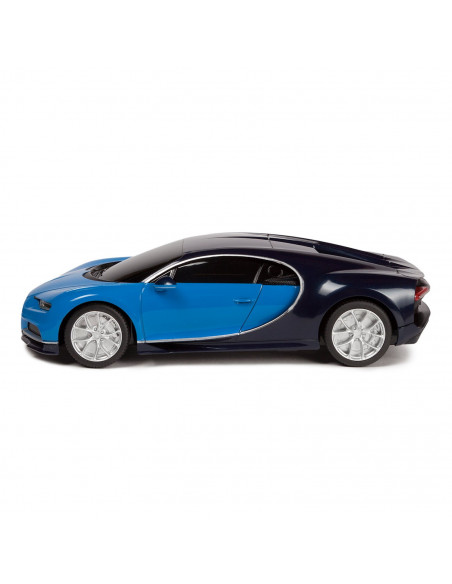 Masina Cu Telecomanda Bugatti Chiron Albastru Cu Scara 1 La