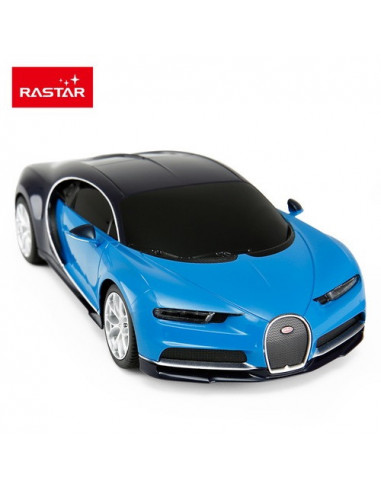 Masina Cu Telecomanda Bugatti Chiron Albastru Cu Scara 1 La