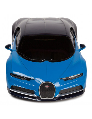 Masina Cu Telecomanda Bugatti Chiron Albastru Cu Scara 1 La