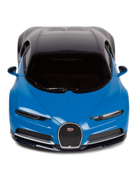 Masina Cu Telecomanda Bugatti Chiron Albastru Cu Scara 1 La