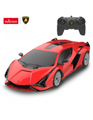 Masina Cu Telecomanda Lamborghini Sian Rosu Cu Scara 1 La