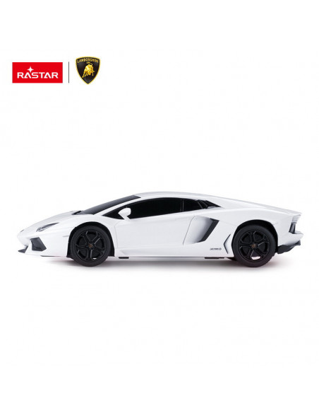 Masina Cu Telecomanda Lamborghini Aventador Alb Cu Scara 1 La