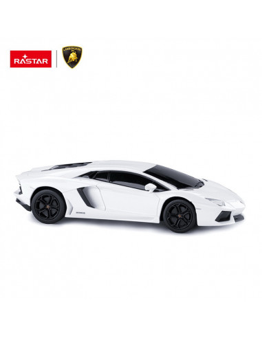 Masina Cu Telecomanda Lamborghini Aventador Alb Cu Scara 1 La