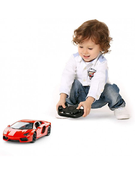 Masina Cu Telecomanda Lamborghini Aventador Rosu Cu Scara 1 La