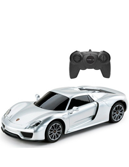 Masina Cu Telecomanda Porsche 918 Spyder Argintiu Cu Scara 1 La