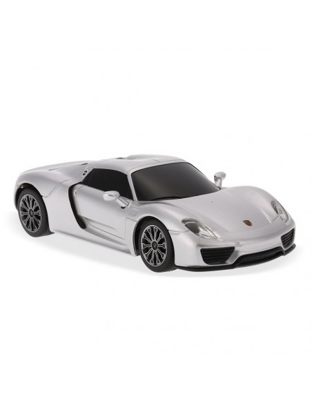 Masina Cu Telecomanda Porsche 918 Spyder Argintiu Cu Scara 1 La