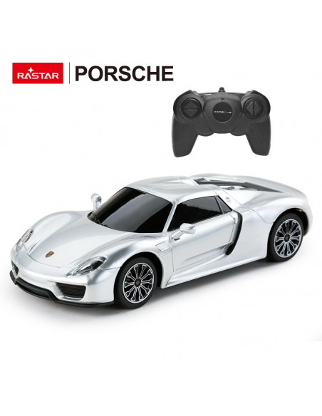 Masina Cu Telecomanda Porsche 918 Spyder Argintiu Cu Scara 1 La