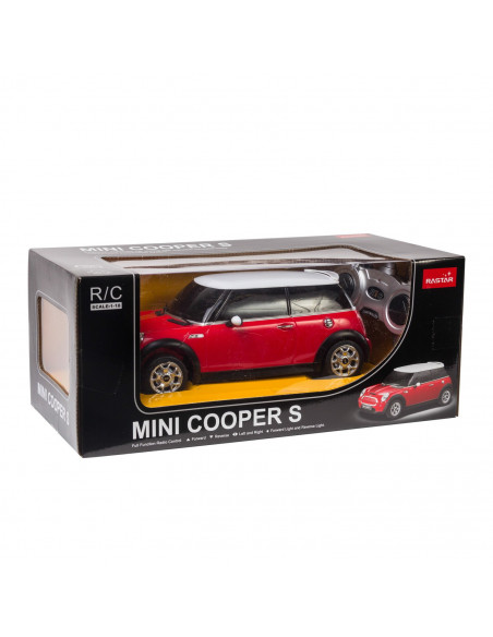 Masina Cu Telecomanda Minicooper Rosu Cu Scara 1 La