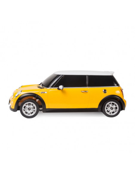 Masina Cu Telecomanda Minicooper Galben Cu Scara 1 La