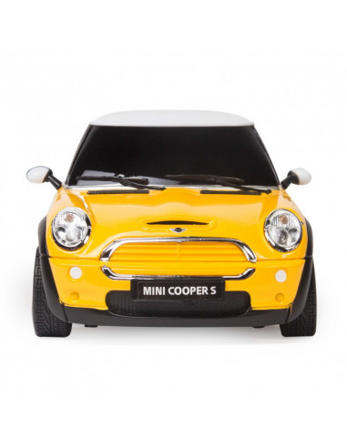 Masina Cu Telecomanda Minicooper Galben Cu Scara 1 La