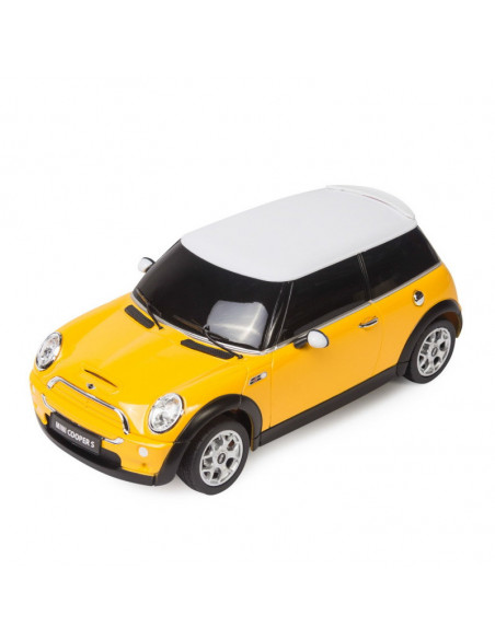 Masina Cu Telecomanda Minicooper Galben Cu Scara 1 La