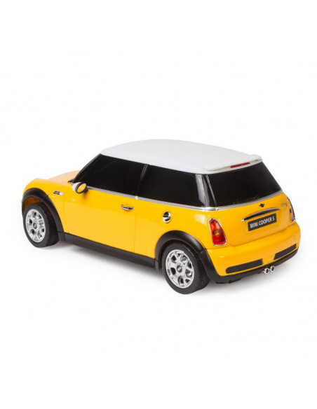 Masina Cu Telecomanda Minicooper Galben Cu Scara 1 La