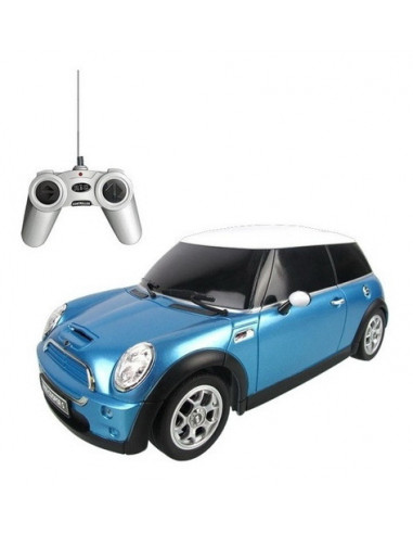 Masina Cu Telecomanda Minicooper Bleu Cu Scara 1 La