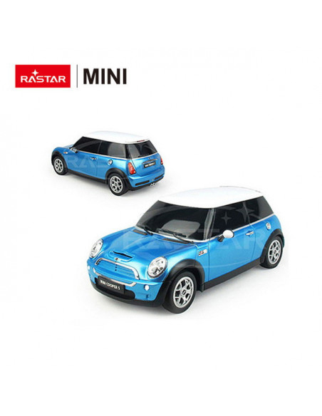 Masina Cu Telecomanda Minicooper Bleu Cu Scara 1 La