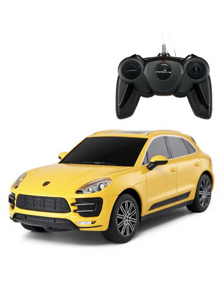 Masina Cu Telecomanda Porsche Macan Turbo Galben Cu Scara 1 La