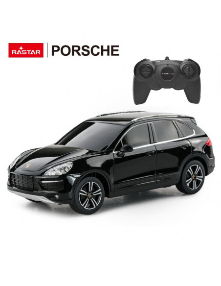 Masina Cu Telecomanda Porsche Cayenne Turbo Negru Cu Scara 1 La