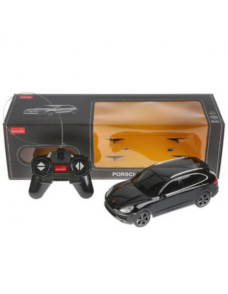 Masina Cu Telecomanda Porsche Cayenne Turbo Negru Cu Scara 1 La