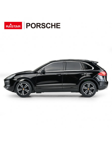 Masina Cu Telecomanda Porsche Cayenne Turbo Negru Cu Scara 1 La