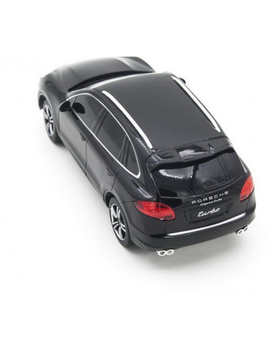Masina Cu Telecomanda Porsche Cayenne Turbo Negru Cu Scara 1 La