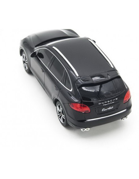 Masina Cu Telecomanda Porsche Cayenne Turbo Negru Cu Scara 1 La
